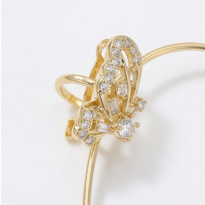Ornata – Sparkling Butterfly Ear Cuff with Tassels