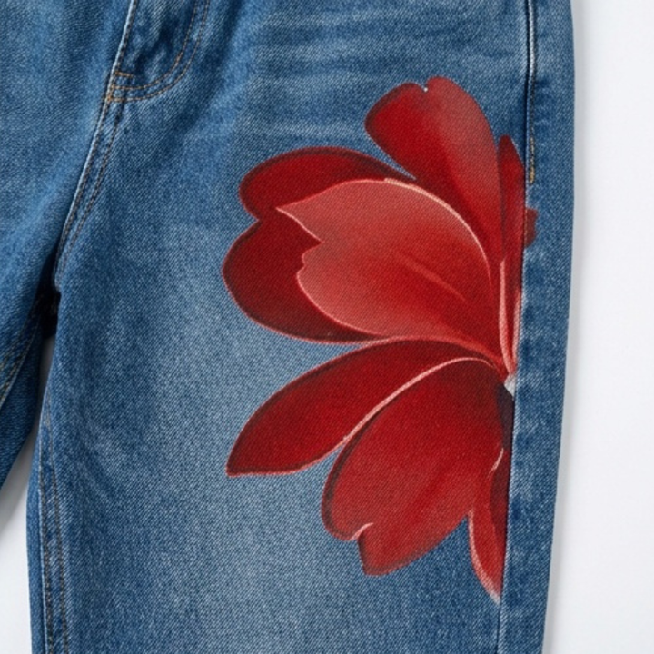 Florenza – Women's Bold Floral Wide-Leg Jeans
