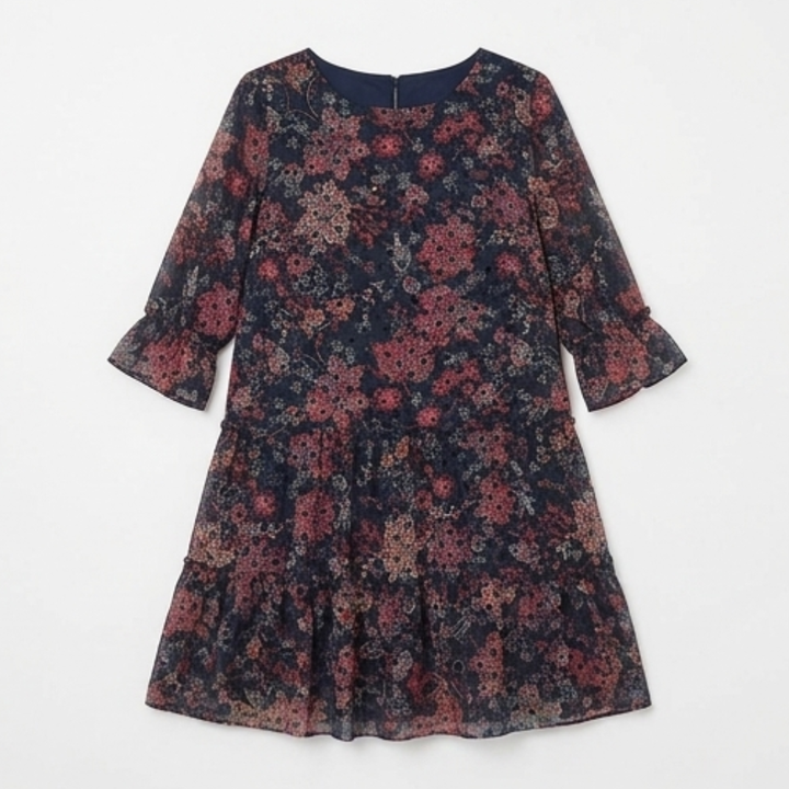 Floressa – Women's Tiered Chiffon Paisley Midi Dress