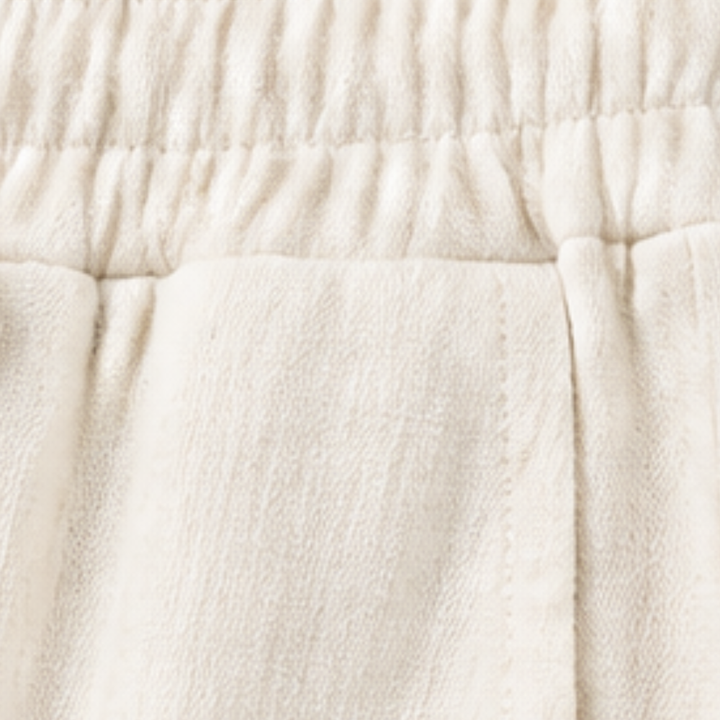 Lunelle™ – Women's Linen 2-Piece Set with Wide-Leg Pants and Button Detail