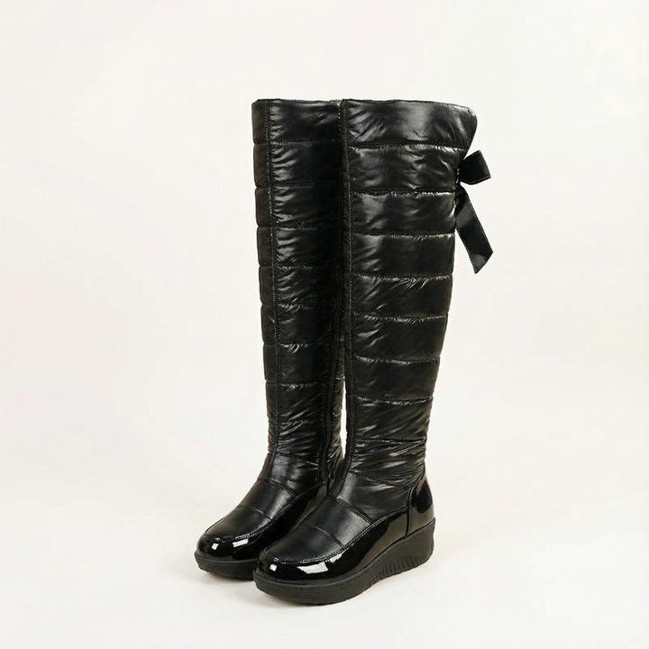Velura - Women's fleece-lined over-the-knee boots