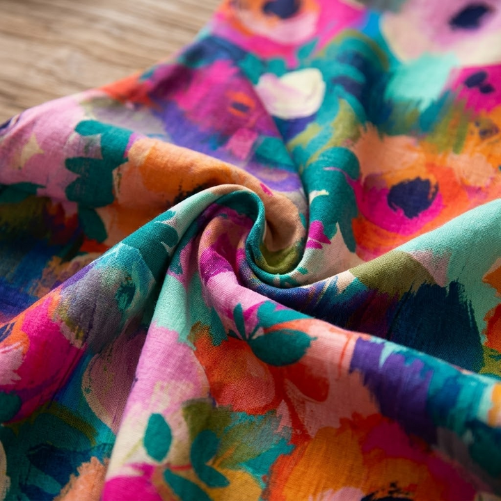 Florenza – Women's Painterly Floral Midi Dress