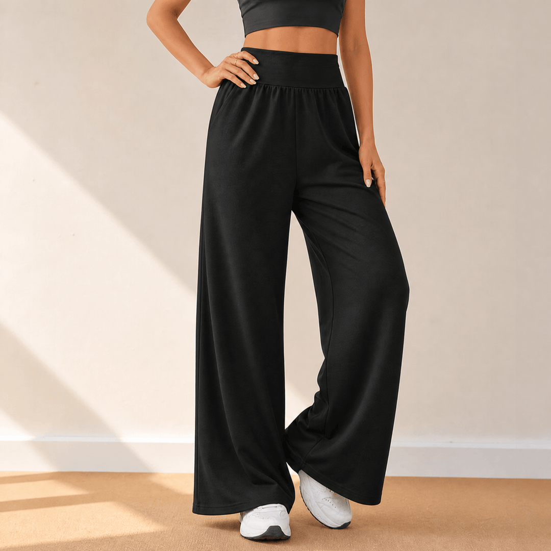 Lunessa – Women's High-Waist Wide-Leg Sweatpants