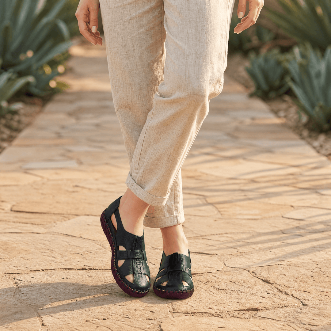Solara – Women's Hand Stitched Leather Comfort Sandals
